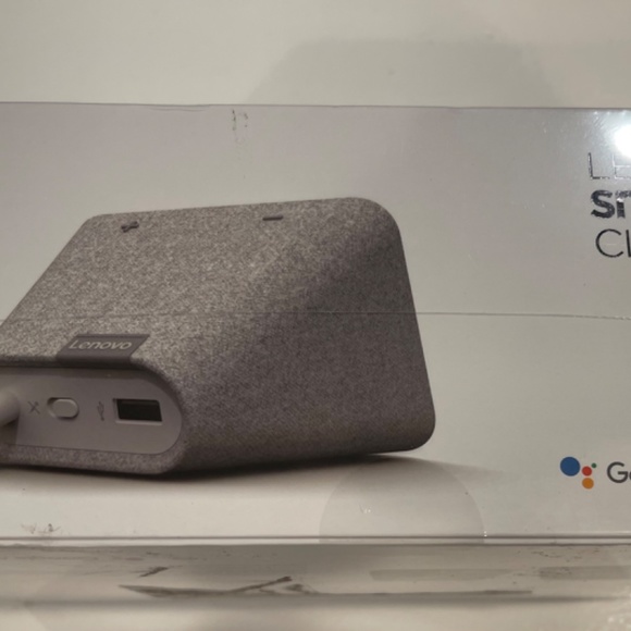 (Sold on eBay)LENOVO SMART CLOCK w/Google Assistant Smart Home - Hemp Grey - NEW - Picture 4 of 4
